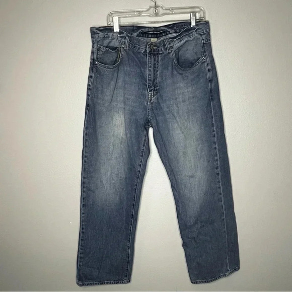 Nautica Jeans Mens 36x30 Blue Straight Leg 5 Pocket Zip 100% Cotton Casual - Picture 1 of 10